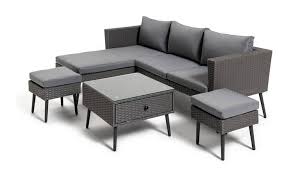 We also stock commercial rattan furniture including rattan bar sets. Buy Habitat 5 Seater Rattan Corner Sofa Set Grey Garden Furniture Sets Habitat