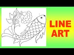 How To Make Fish Design On Tracing Paper Line Art