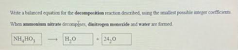 Answered Write A Balanced Equation For