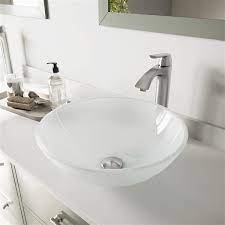 Glass Vessel Bathroom Sink With Faucet