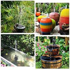 Create a relaxing environment anywhere there is a source of sunlight. Buy Aisitin Diy Solar Water Pump Kit Solar Powered Water Fountain Pump With 6 Nozzles Diy Water Feature Outdoor Fountain For Bird Bath Ponds Garden And Fish Tank Online In Indonesia B093bxzg9p