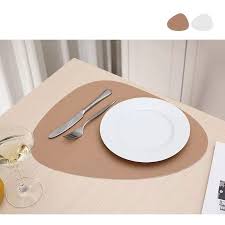 Faux Leather Placemats Set Pu Dining