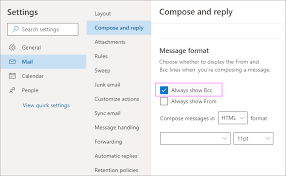 how to bcc in outlook manually and