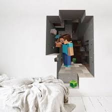 Autocollant Mural X Minecraft 3d Decal