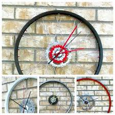 recycled bicycle wheel wall clock hand
