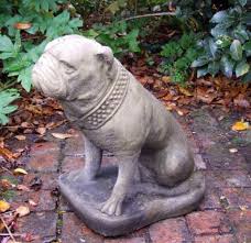 Bulldog Stone Ornament Garden Statue