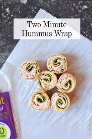 two minute sabra hummus wrap