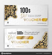 Vector Gift Voucher Template Universal Flyer For Business