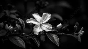 white flower in dark black background