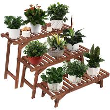 Make the most of your available living space and give your garden a stylish makeover. Ufine Freestanding 3 Tier Step Design Plant Stand Indoor Outdoor Wood Plant Shelf Display Rack Ladder Flower Pot Holder Planter Organizer Amazon Com Au Lawn Garden