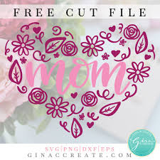 Free svg image & icon. Mom Heart Free Svg Cut File Gina C Creates