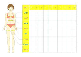 Complete Body Measurement Chart Weight Loss Printable Body
