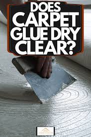 does carpet glue dry clear