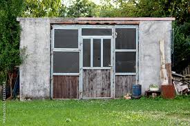 Homemade Old Concrete Garden Shed With