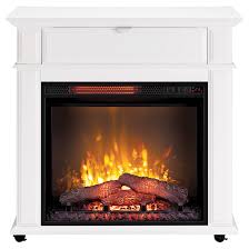 infrared electric fireplace white