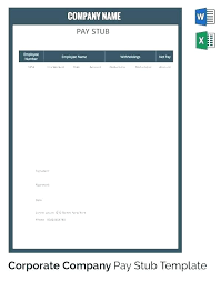 Create Pay Stubs Templates Fake Sample Stub Make Paycheck