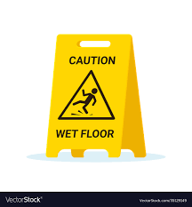 wet floor stand slip sign slippery