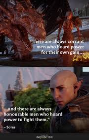 In the future, i'm sure i'll do more of these with mass effect and kotor! Dragon Age On Twitter Do You Agree With Solas Dai Http T Co Okrkklinb6