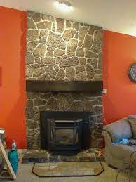 Lava Rock Fireplace Makeover Courtney