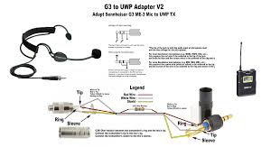 The diagram offers visual representation of a electrical arrangement. Adapting Sennheiser G3 Wired Mics For Use With Sony Uwps Equipment Jwsoundgroup