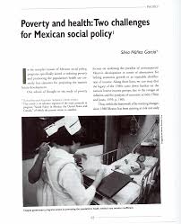 poverty and health two challenges for mexican social policy 