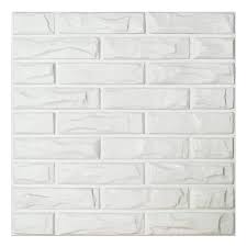 pvc 3d wall panels white brick wall
