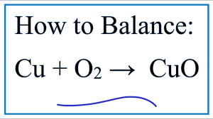 how to balance cu o2 cuo copper