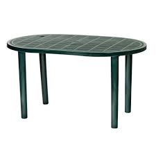 oval garden table resol gala plastic