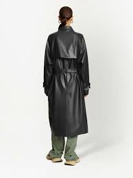 Faux Leather Trench Coat Farfetch