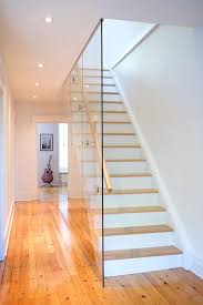 20 Glass Staircase Wall Designs With A