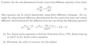 Steady Convection Diffusion Equation