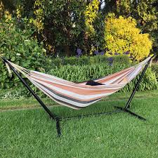 Twin oaks xl classic colored rope double hammock. Double Hammock With Steel Stand Psyclone Tents