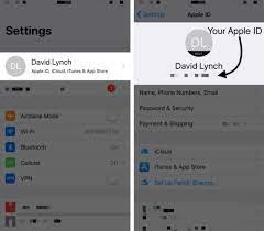 update apple id settings on iphone