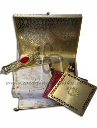 Indian Traditional Wedding Scroll Box Invitation All Colors Of