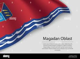 wave flag of magadan oblast is a region