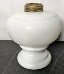 Vintage Milk Glass Table Oil Lamp Base