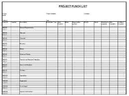 Free Punch List Templates Simple Punch List Template House