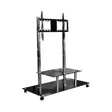 tv stand black tempered glass with tv