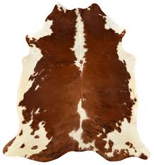 cowhide rug brown white 225 x 170 cm