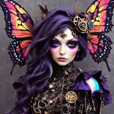 gothic fairy with erfly wings