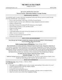 Sample Quality Assurance Resume Examples   Resume Templates
