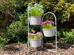 White Metal Planter Shelves