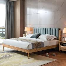 Durable Solid Wood Leather Bedroom