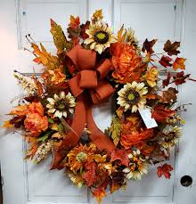 K151 - Fall Wreath with Sunflowers – Mountain Star - Rogersville, TN