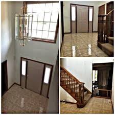 two story foyer from drab to pretty