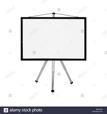 Blank Flip Chart On A White Background Stock Photo