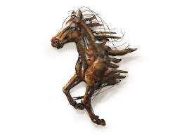 Running Metal Horse Wall Sculpture