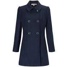 Miss Selfridge Petite Navy Pea Coat