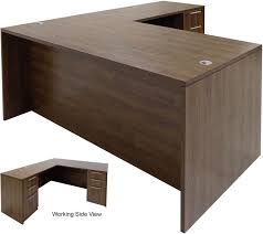 Of course, there are various office desks with different features. Modern Walnut L Shaped Rectangular Executive Desk W 6 Drawers