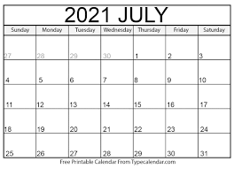 Choose from over a hundred calendars. Free Printable July 2021 Calendars